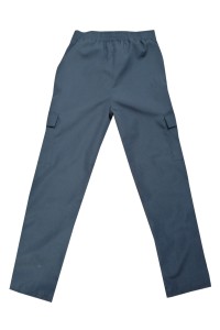 設計純色兩側有袋設計        訂製橡筋褲頭工作斜褲       制服褲    工作褲     H291
